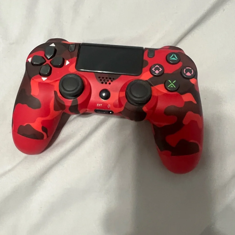 Sony PlayStation Controllers - Red and Green Camo